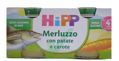 Hipp Bio Omogeneizzato Merluzzo-Verdure mesi 4+