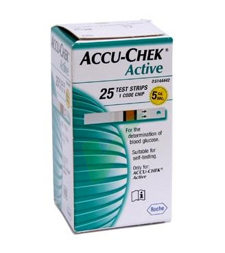 Accu-Chek Linea Controllo Glicemia Active 25 Strisce Rilevatrici Plasma
