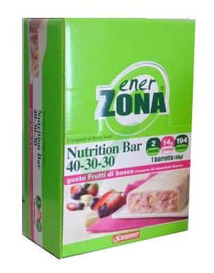 EnerZona Linea Alimentazione Dieta a ZONA Nutrition Bar Frutti Rossi 20 Barrette