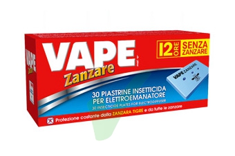 Vape Linea Insetti Volanti Insetto-Repellente 30 Piastrine per Elettroemanatore