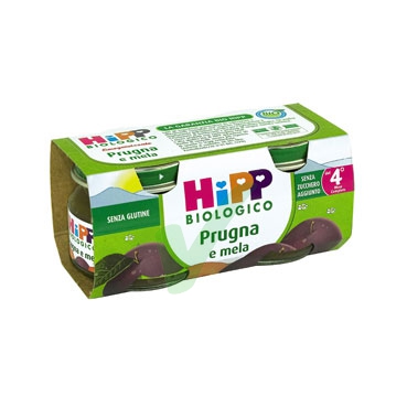 HiPP BIO Linea Biologica Omogeneizzati di Frutta Prugna e Mela Mesi 4+