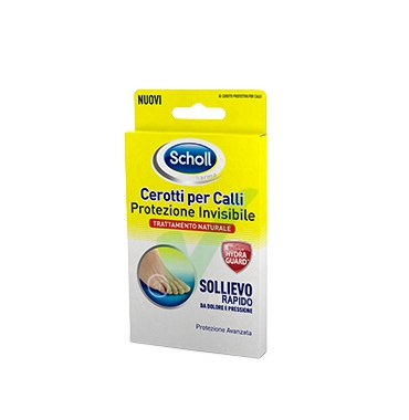 Scholl Linea Calli e Durezze Trattamento Calli 4 Cerotti Protezione Invisibile