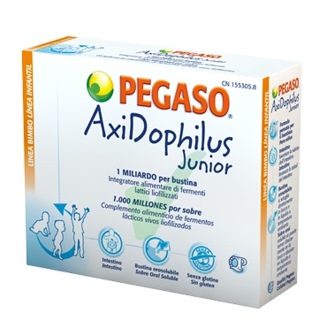 Pegaso Linea Intestino Sano AxiDophilus Junior Integratore 40 Buste Orosolubili