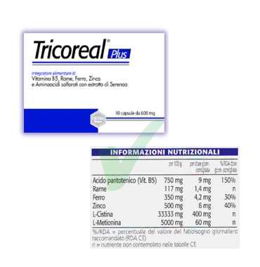 CETRA sas Linea Bellezza e Salute Unghie Tricoreal Plus Integratore 30 Capsule