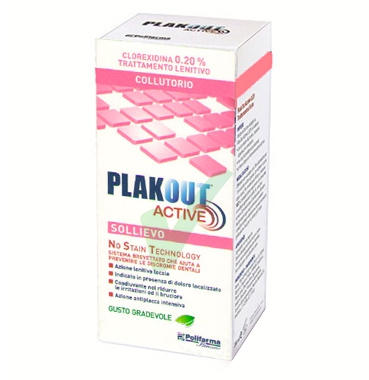 Polifarma Linea Igiene Dentale Plakout Active Sollievo 0,20 Colluttorio 200 ml