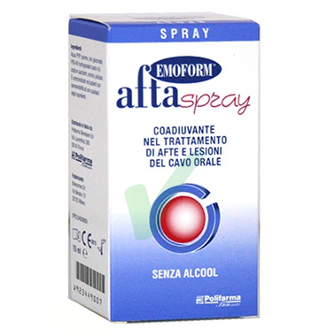 Polifarma Linea Igiene Dentale Emoform aftaspray Trattamento Lenitivo Afte 15 ml