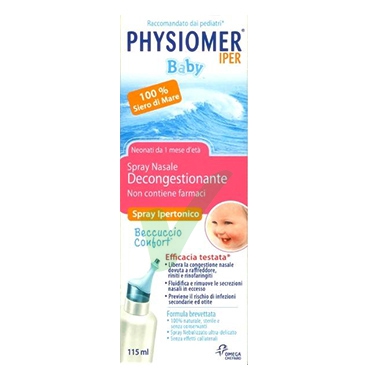 Physiomer Linea Pulizia e Salute del Naso Soluzione Iper Spray Bambini 115 ml