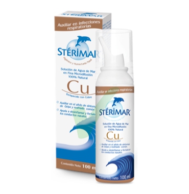 Sterimar Linea Pulizia e Salute del Naso CU Spray Nasale Acqua di Mare 100 ml