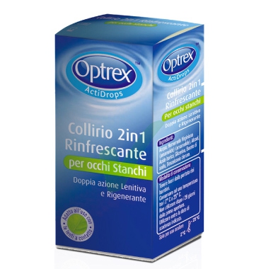 Optrex Linea Salute dell'Occhio Actidrops 2 in 1 Rinfrescante Collirio 10 ml