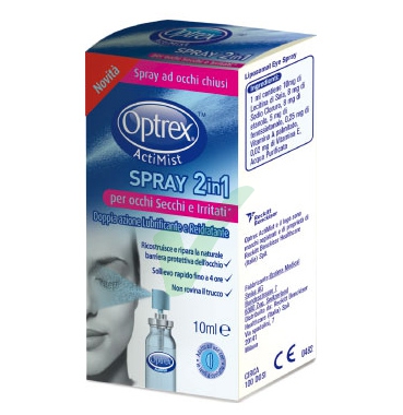 Optrex Linea Salute dell'Occhio Actimist 2 in 1 Spray Occhi Secchi 10 ml
