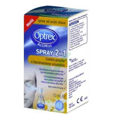 Optrex Linea Salute dell'Occhio Actimist 2 in 1 Spray Lenitivo Prurito 10 ml