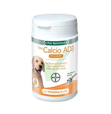 Bayer Pet Linea Animali Domestici Neo Calcio AD3 Cani Integratore Polvere 200 g