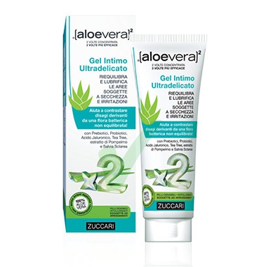 Zuccari Linea aloevera2 Gel d'Aloe Trattamento Intimo Lenitivo Lubrificante 80ml