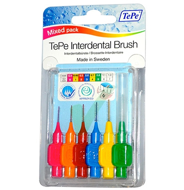TePe Linea Cura Dentale Quotidiana 6 Scovolini Interdentali Misure Colori Misti