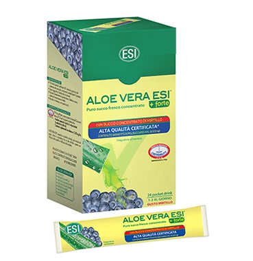 Esi Linea Depurazione e Benessere Aloe Vera Puro Succo 24 Pocket Drink Mirtillo