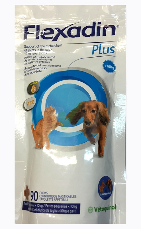 Vetoquinol Linea Animali Domestici Flexadin Plus Gatti Cani Piccoli 90 Tavolette