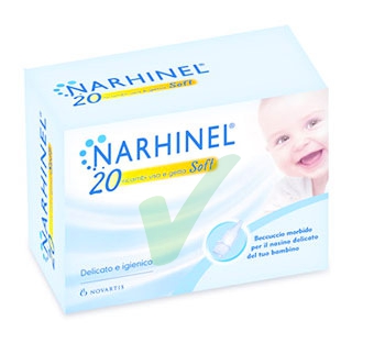 Narhinel Linea Pulizia Salute del Naso 20 Ricambi Soft per Aspiratore Nasale