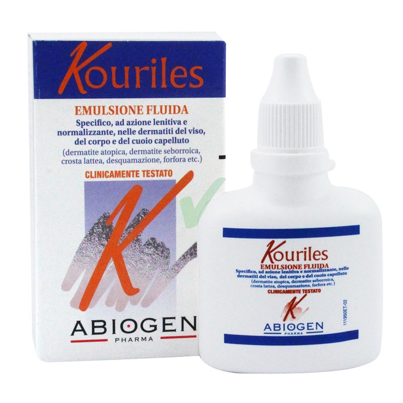 Abiogen Pharma Linea Kouriles Emulsione Fluida Lenitiva nelle Dermatiti 30 ml