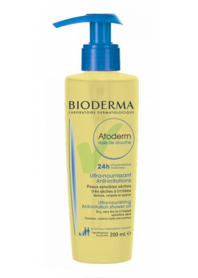 Bioderma Linea Pelli Secche Atoderm Olio Doccia Trattamento Quotidiano 200 ml
