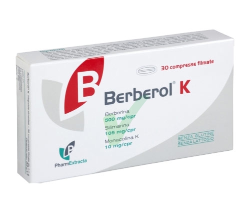 PharmExtracta Linea Colesterolo e Metabolismo Berberol K Integratore 30 Cpr