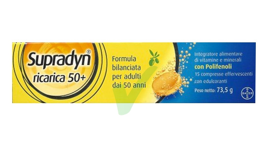 Supradyn Linea Vitamine e Minerali Ricarica 50+ Over 50 Integratore 15 Compresse