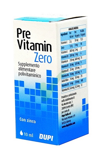 Dupi Italia Linea Vitamine e Minerali Pre-vitamin Zero Integratore Gocce 10 ml