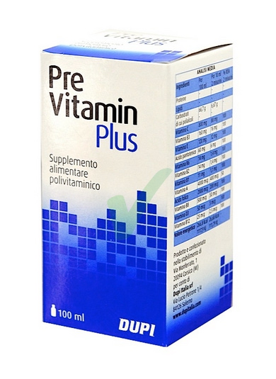 Dupi Italia Linea Vitamine e Minerali Pre-vitamin Plus Integratore 100 ml