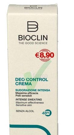 Bioclin Deo Control Crema Deodorante Ipersudorazione con Profumo 30 ml Promo