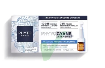 Phytocyane Trattamento Intensivo Anticaduta Progressiva Capelli Uomo 12 Fiale