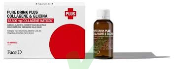 Face D Pure Drink Plus Collagene e Glicina 10 ampolle da 30ml