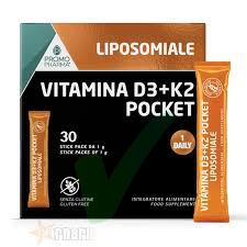 Vitamina D3 K2 Liposomiale Pocket Integratore 30 stick