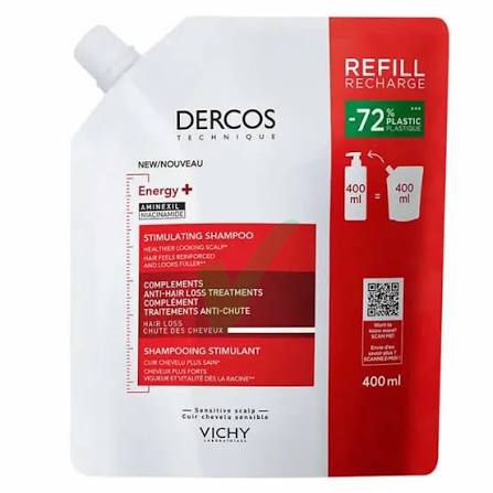 Dercos Shampoo Energizzante Anticaduta Ricarica 400 ml