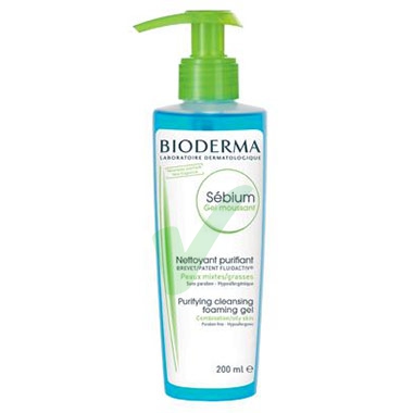 Bioderma Linea Sebium Gel Trattamento Detergente Purificant Pelli Grasse 200ml