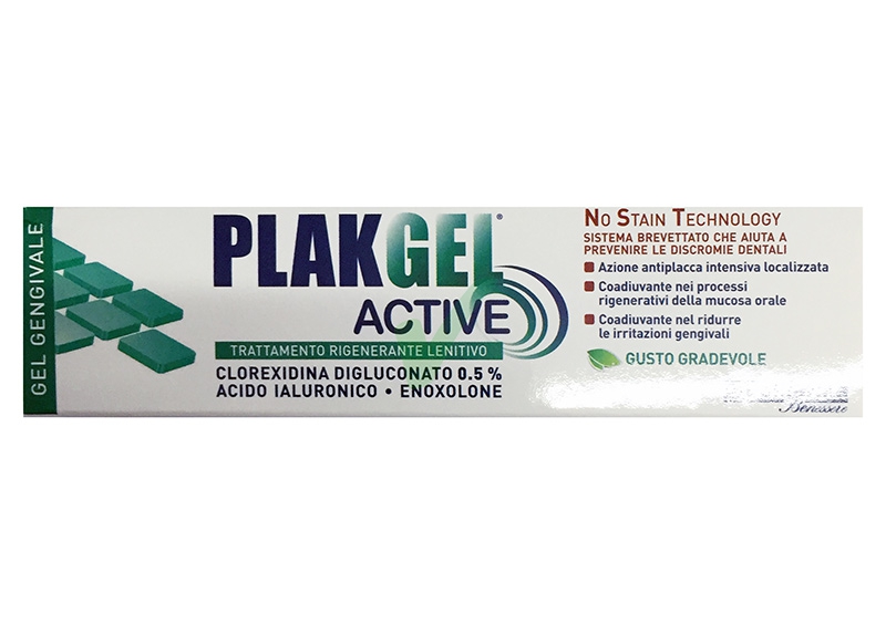 Polifarma Linea Igiene Dentale Plak Gel Active 0,5 con Acido Ialuronico 30 ml