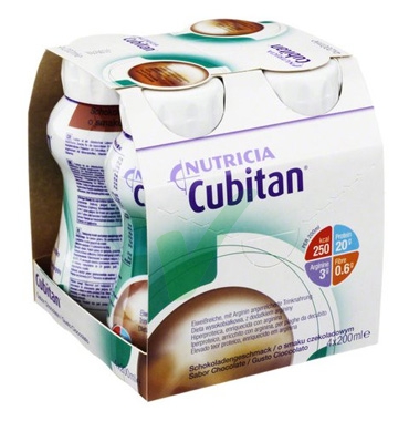 Nutricia Linea Nutrizione Domiciliare Cubitan Integratore Gusto Cioccolato 4x200