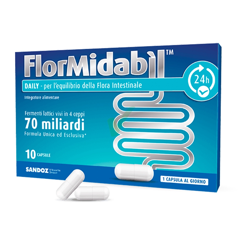 Sandoz Linea Intestino Flormidabil Daily Fermenti Lattici Integratore 10 Capsule