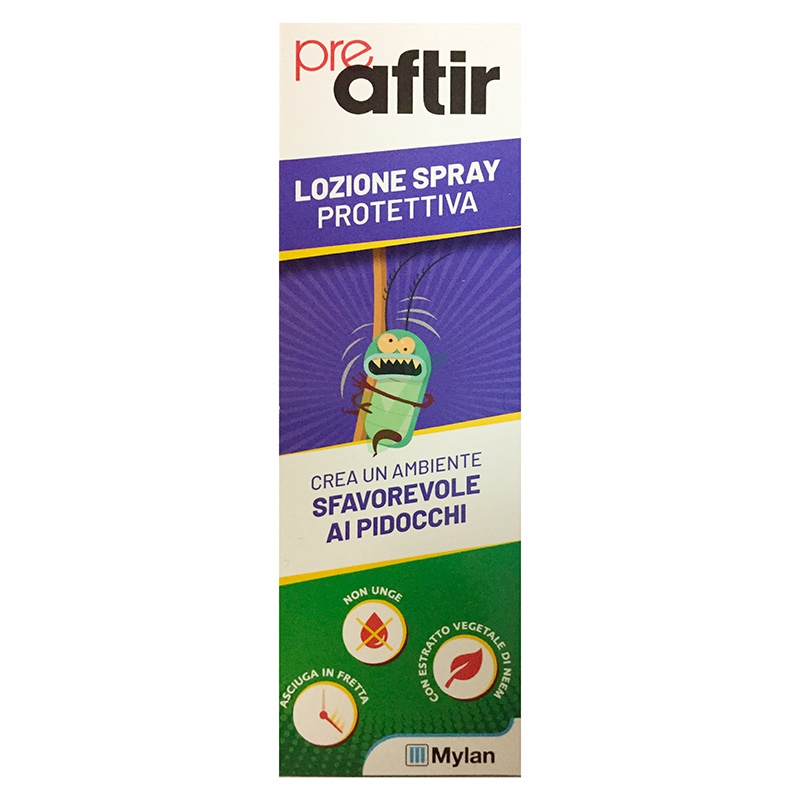 Aftir Linea Anti-Pediculosi Pre Aftir Spray Preventivo Protettivo Delicato 100ml