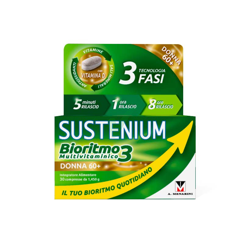 Menarini Linea Sustenium Bioritmo3 Integratore Multivitaminico 60+ Donna 30 Comp