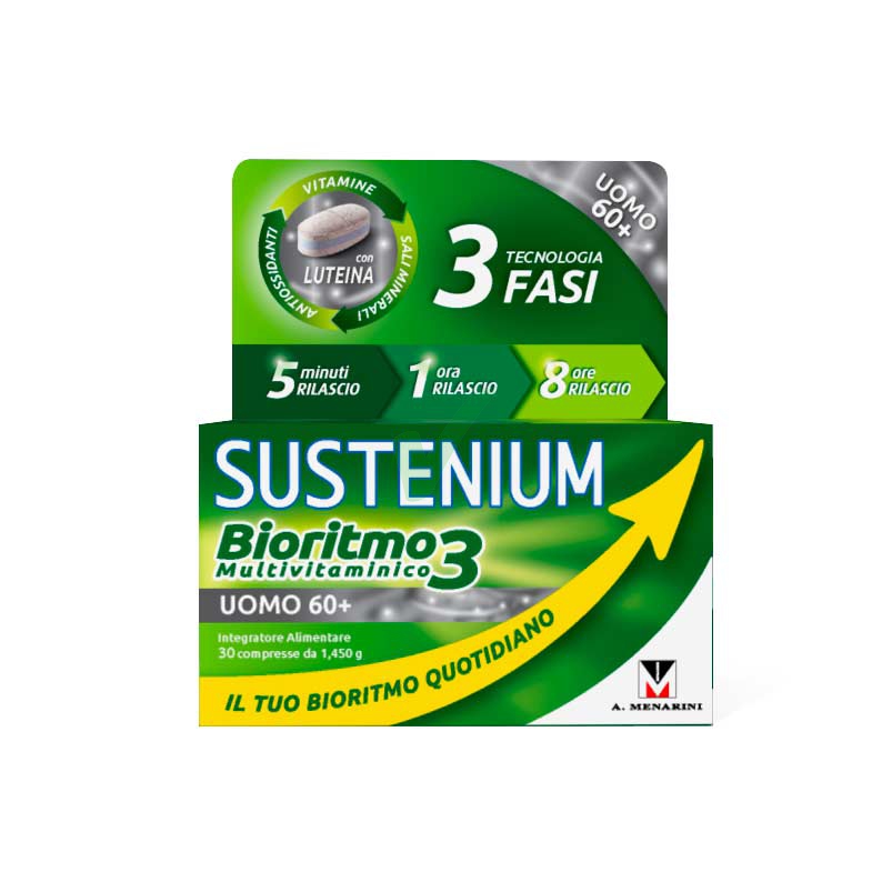 Menarini Linea Sustenium Bioritmo3 Integratore Multivitaminico 60+ Uomo 30 Comp