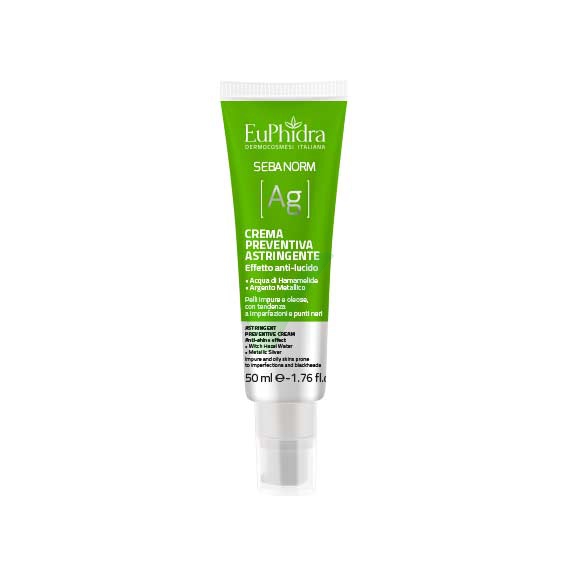 EuPhidra Linea Sebanorm AG Crema Preventiva Astringente Effetto AntiLucido 50 ml