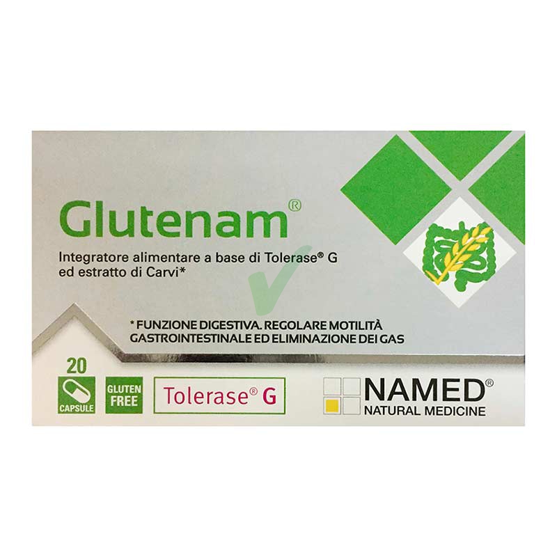 Named Linea Stomaco Sano Glutenam Integratore Alimentare Anti-Glutine 20 Capsule