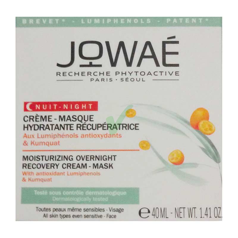 Jowae Linea Trattamenti Viso Crema Notte Maschera Idratante Rigenerante 40 ml