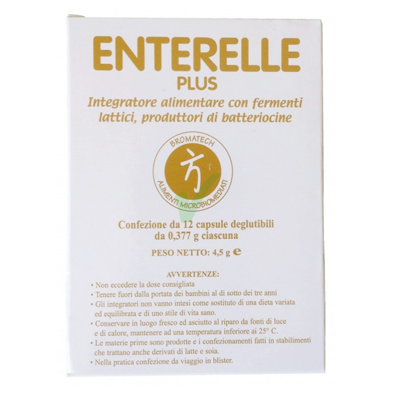 Bromatech Linea Intestino Sano Enterelle Plus Fermenti Integratore 12 Capsule