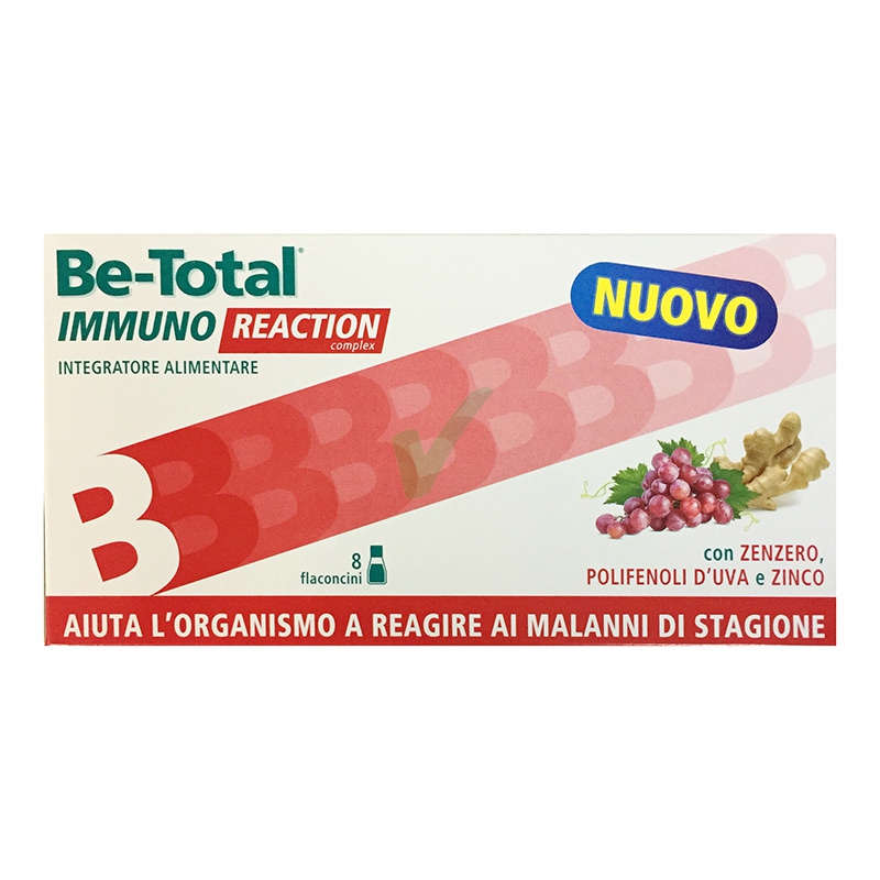 Betotal Linea Difese Be-Total Immuno Reaction Integratore 8 Flaconcini