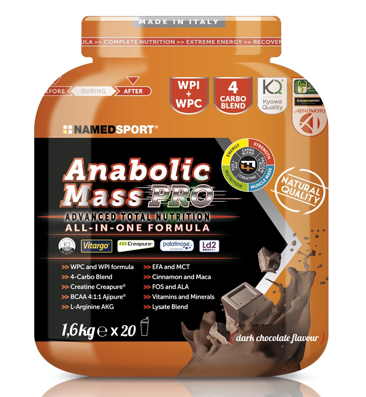 Named Sport Linea Integrazione Sportiva Anabolic Mass Pro Cioccolato Fond 1600 g