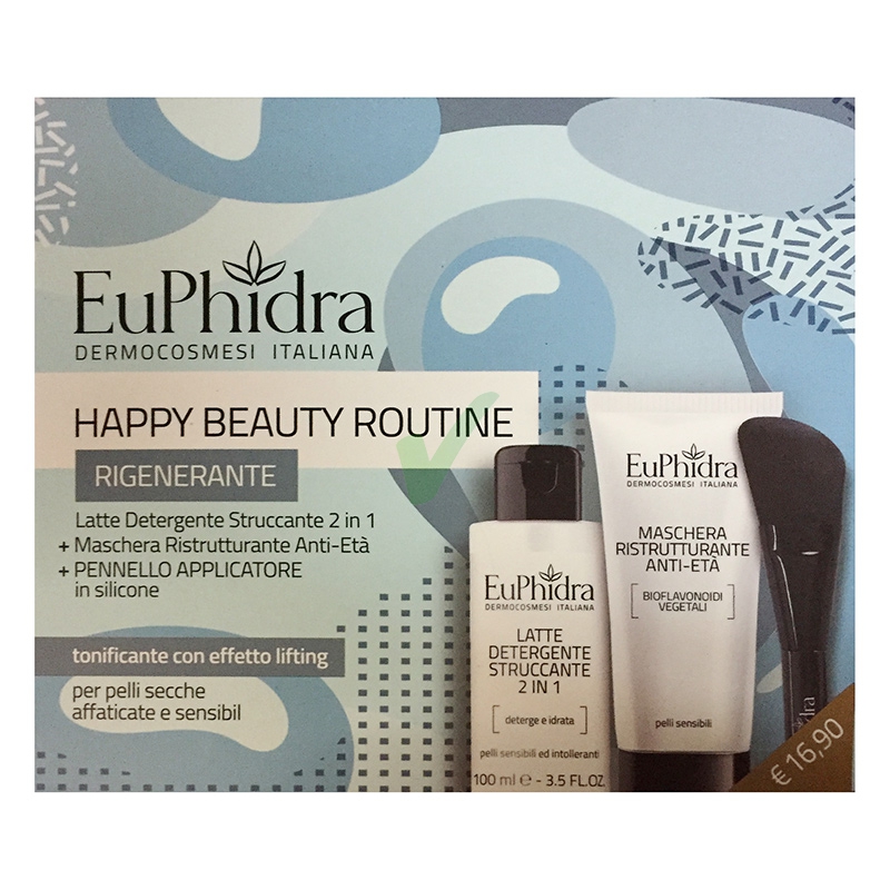 EuPhidra Cofanetti Happy Beauty Routine Latte Struccante + Maschera + Pennello