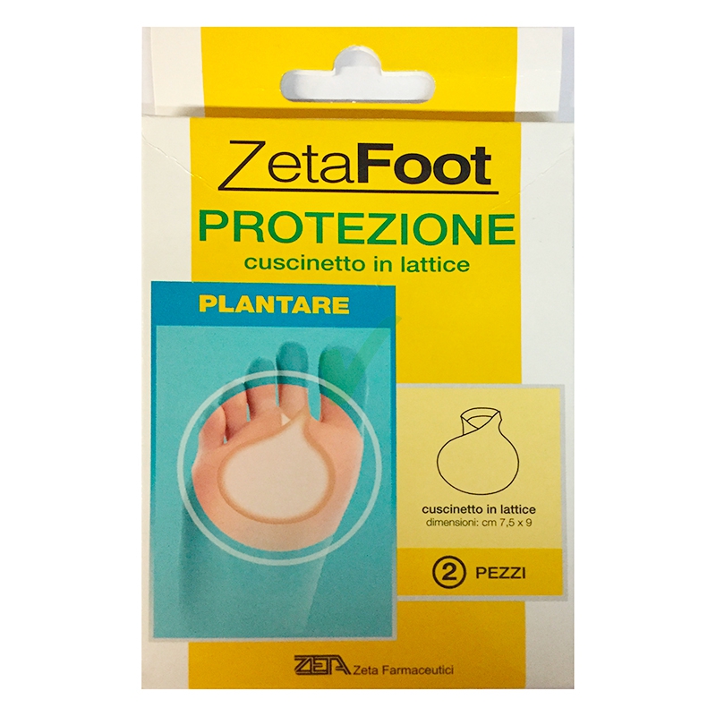 ZetaFoot Linea Protezione dei Piedi Cuscinetto Plantare in Lattice 2 Cerotti