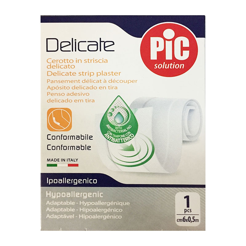 Pic Artsana Linea Dispositivi Medici Delicate Cerotto Delicato Striscia 6x0,5 cm