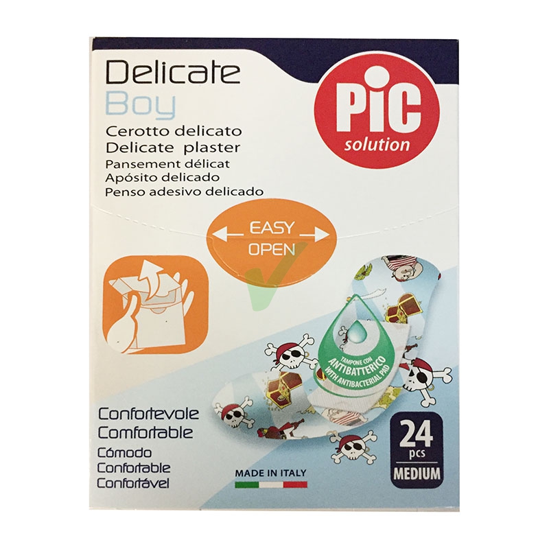 Pic Artsana Linea Dispositivi Medici Delicate Cerotto Delicato Medio Boy 24 pz