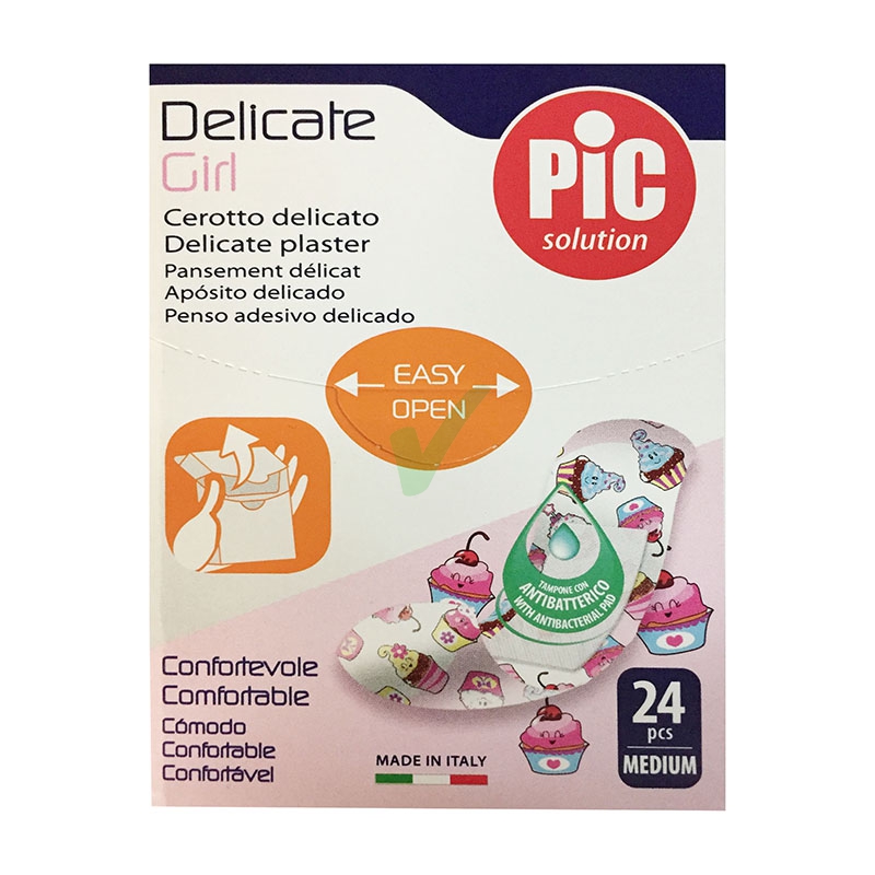 Pic Artsana Linea Dispositivi Medici Delicate Cerotto Delicato Medio Girl 24 pz